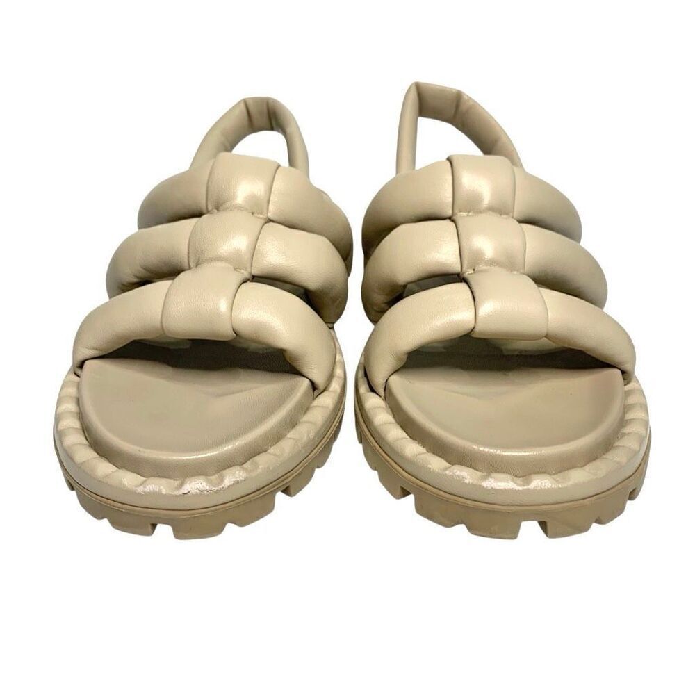 Prada Blow Padded Leather Puffy Slingback Sport Sandal EU 39.5 US 9.5 Leather - Picture 3 of 12